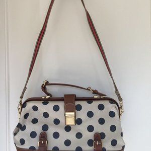 Anthropologie HOLDING HORSES Leather Polka Dot Satchel NWT ONLY ONE NEW